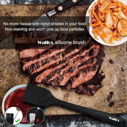 600°F Heat Resistant Silicone Basting Brushes BPA Free Pastry Brush, Spread Oil Butter Sauce for BBQ Grill Baking Kitchen Cooking, Dishwasher Safe (2 SIZE)5