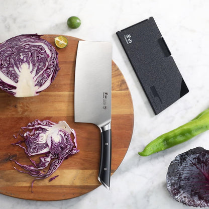 HELENA Series 7-Inch Vegetable Cleaver, Forged German Steel, Black, 5025516
