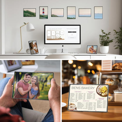 4X6 Picture Frame Set - Black 4X6 Frames for Photos, Artwork, and Postcards - Bulk Pack of 12 Black Picture Frames with Front-Loading Glass, Vertical/Horizontal6
