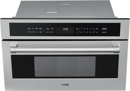 30 In. Built-In Microwave with Convection Oven and Air Fryer, 1000W Power with NEMA 5-20P Plug, 10 Levels, UL Listed and 1.6 Cu. Ft. Capacity in Stainless-Steel (KM-CWO30-SS)5