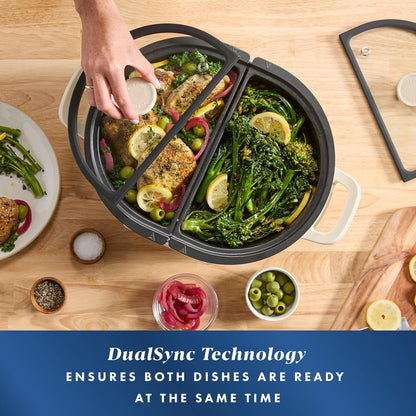Crock-Pot Multimeal Multicooker and Programmable Slow Cooker with Bake Function, Create 2 Dishes Simultaneously, Two 3.7Qt Nonstick Pots Feed 8+ People, Dishwasher-Safe4