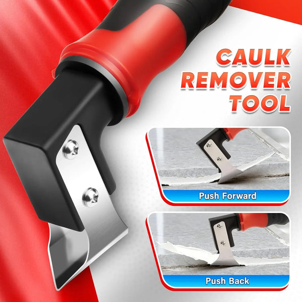 4-In-1 Caulking Remover Tool, Silicone Caulking Tools for Tile, Red2