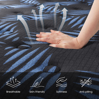12 Inch Full Medium Firm Hybrid Mattress in a Box, Gel Foam Zoned Pocket Coils for Extra Lumbar Suppor, Certipur-Us & Oeko-Tex, 365-Night Trial for All Sleepers3
