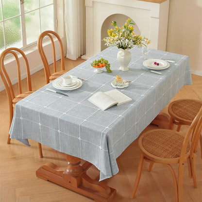 Blue Square Table Cloth 70X70 Inch Square Tablecloth Blue Linen1