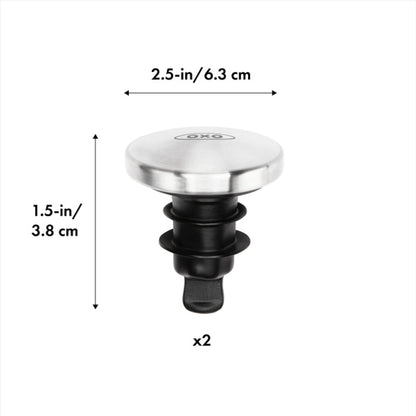 OXO Steel Leakproof Expanding Wine Stopper (2 Pack)8
