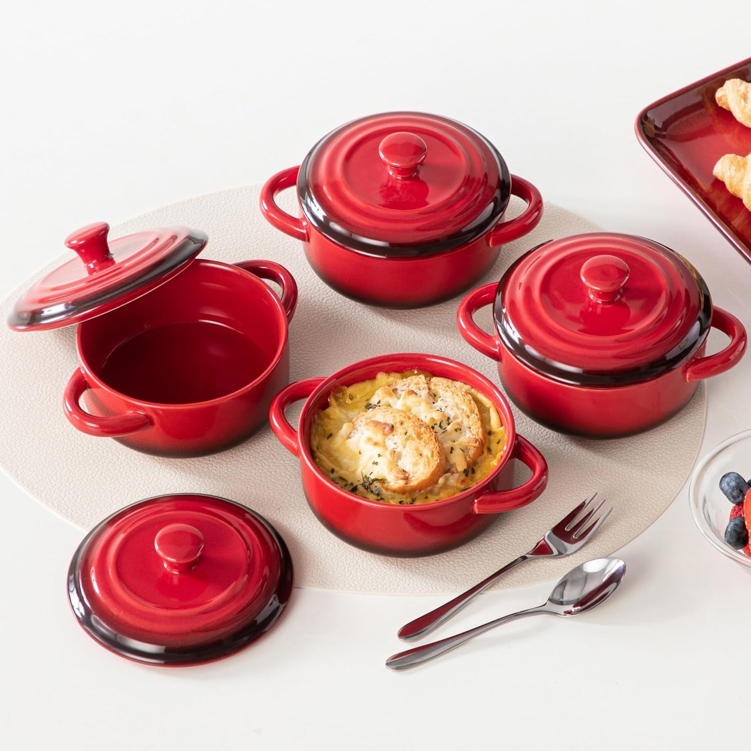 mini-cocotte-set-12-oz-small-casserole-dishes-with-lids-soup-bowls-with-handles-individual-baking-ramekins-oven-microwave-dishwasher-safe-set-of-4-red