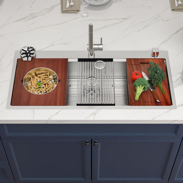 45 Inch Drop in Workstation Sink 45"X22" Topmount Kitchen Sink2