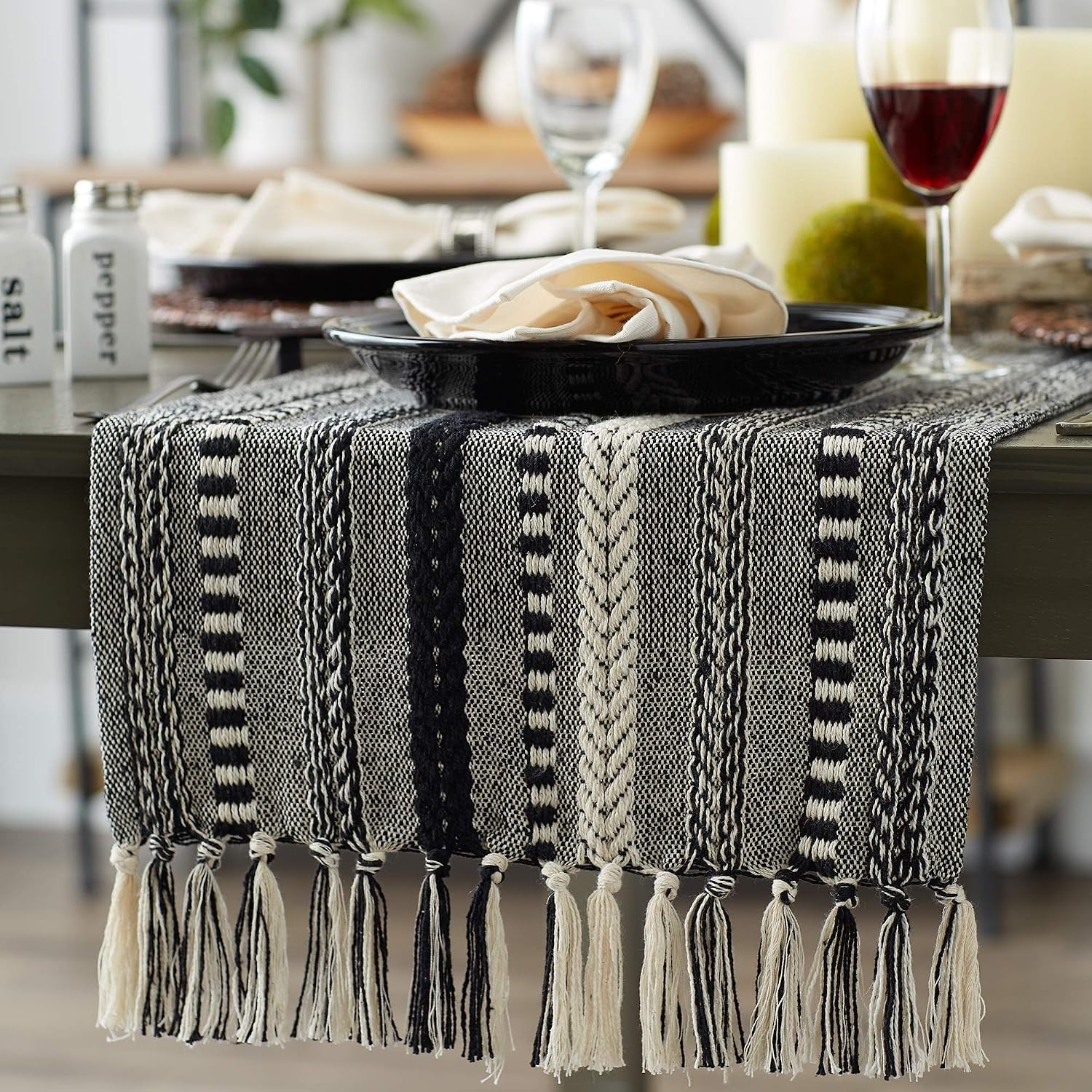 farmhouse-braided-stripe-table-runner-collection-15x72-15x77-fringe-included-black