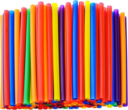 100PCS Jumbo Smoothie Straws | (0.4" Diameter X8.3"Long) Colorful Disposable Plastic Large Wide-Mouthed Straw1