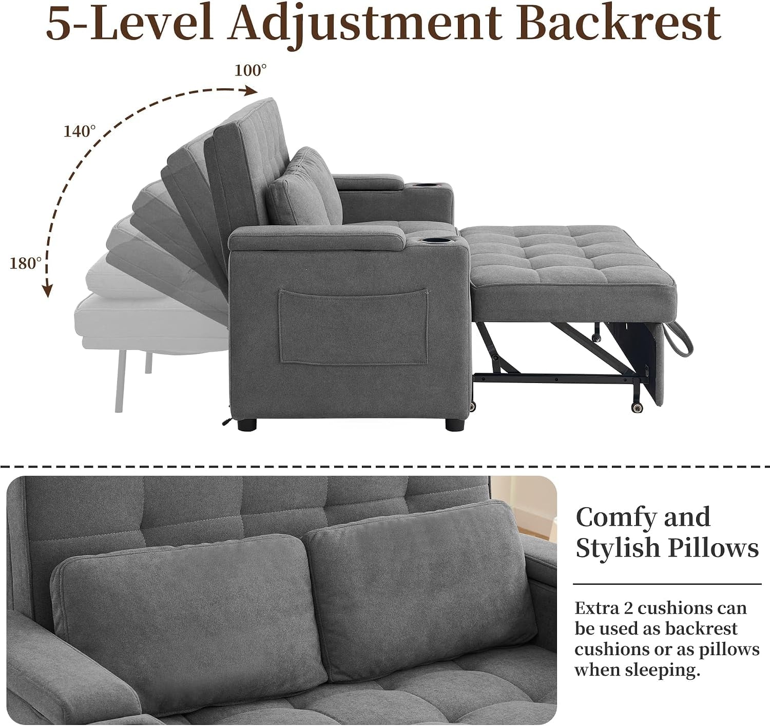 55-5-3-in-1-convertible-sofa-bed-pull-out-couch-with-5-position-adjustable-backrest-loveseat-sleeper-sofa-for-small-spaces-sofa-couch-with-cup-holders-for-living-room-office-chenille