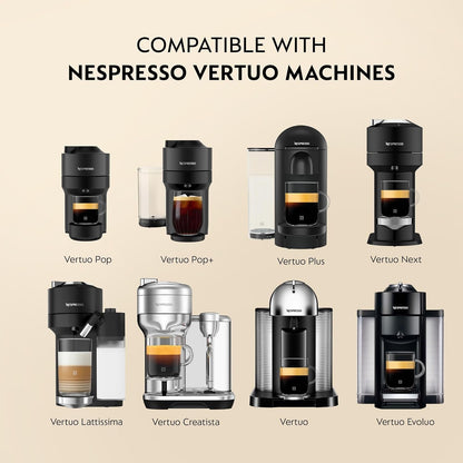 Nespresso Vertuo, Melozio Decaffeinato, 30-Count Espresso Pods | Capsules Medium Roast Pack of 1 Coffee Brews 7.8 Oz5