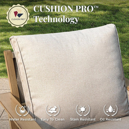 7-Piece Steel Patio Conversation Set, Swivel Chairs, Beige6