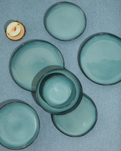 Stoneware Dinnerware Sets for 8, 32Pcs Ceramic Plates and Bowls Sets3