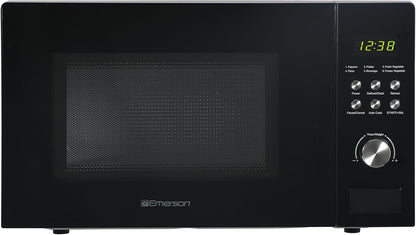 MW1101B-A Countertop Microwave Oven with Button Control, LED Display 1000W, 10 Power Levels, 6 Auto Menus, Glass Turntable and Child Safe Lock, 1.1 Cu. Ft., Black1
