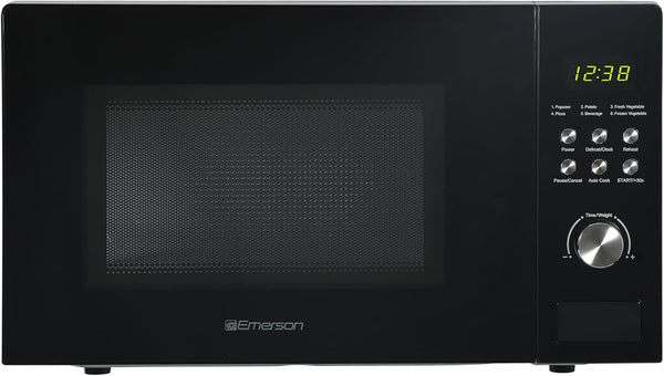 MW1101B-A Countertop Microwave Oven with Button Control, LED Display 1000W, 10 Power Levels, 6 Auto Menus, Glass Turntable and Child Safe Lock, 1.1 Cu. Ft., Black1