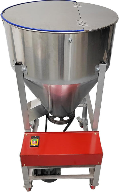 220V 3KW Powder Mixer Blender Mixing Machine Stainless Steel Plastic Mixer Mixing Capacity 220 Lbs Vertical Feed Mixing Machine for Dry Grain Granule6