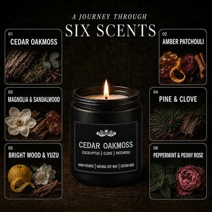 Scented Candles for Men, 6 Pack, 42 Oz Soy Wax, 300 Hours, Gift Set for Men3