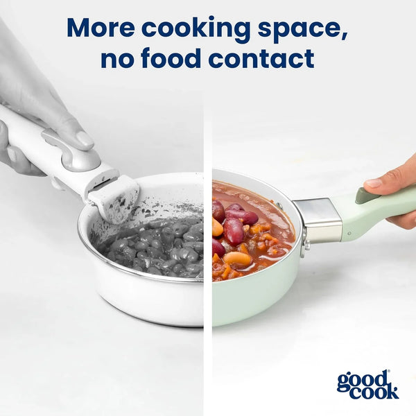 Ceramic Frying Pan Skillet with Removable Handle, Induction Compatible, Nonstick and Oven Safe, 12-Inch, Sage Green10