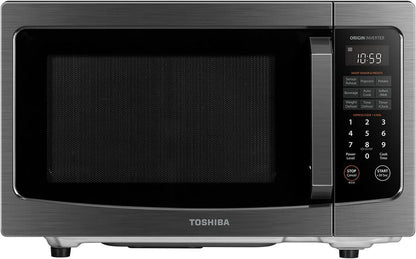 Flatbed Microwave Oven with Inverter Technology, 1.3 Cu.Ft, 1200W | Inverter Microwave, Smart Sensor, Mute Function, No Turntable, Countertop, Black Stainless Steel,1