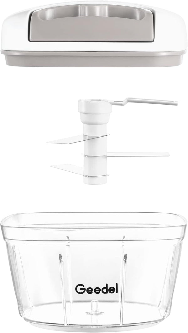 Vegetable Chopper, Manual Food Chopper with Hand Pull String, 500Ml | Manual Food Processor, Sharp Stainless Steel Blade, Non-Slip Base, Dishwasher Safe, No BPA, Portable, for Veggie, Fruit, Nut6
