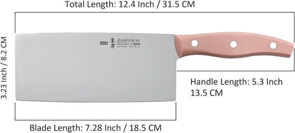 Chinese Vegetable Cleaver, MATTSTONE HILL 7 Inch Chinese Chef'S Knife, Vegetable Cleaver, German Steel, Triple Rivet Handle2