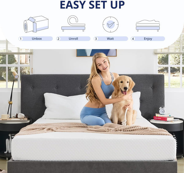 6 Inch Full Mattress for Kids,Cooling Green Tea Gel Memory Foam8