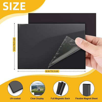 20 Pack Magnetic Picture Frames for Refrigerator,4X6 Inch,Black2