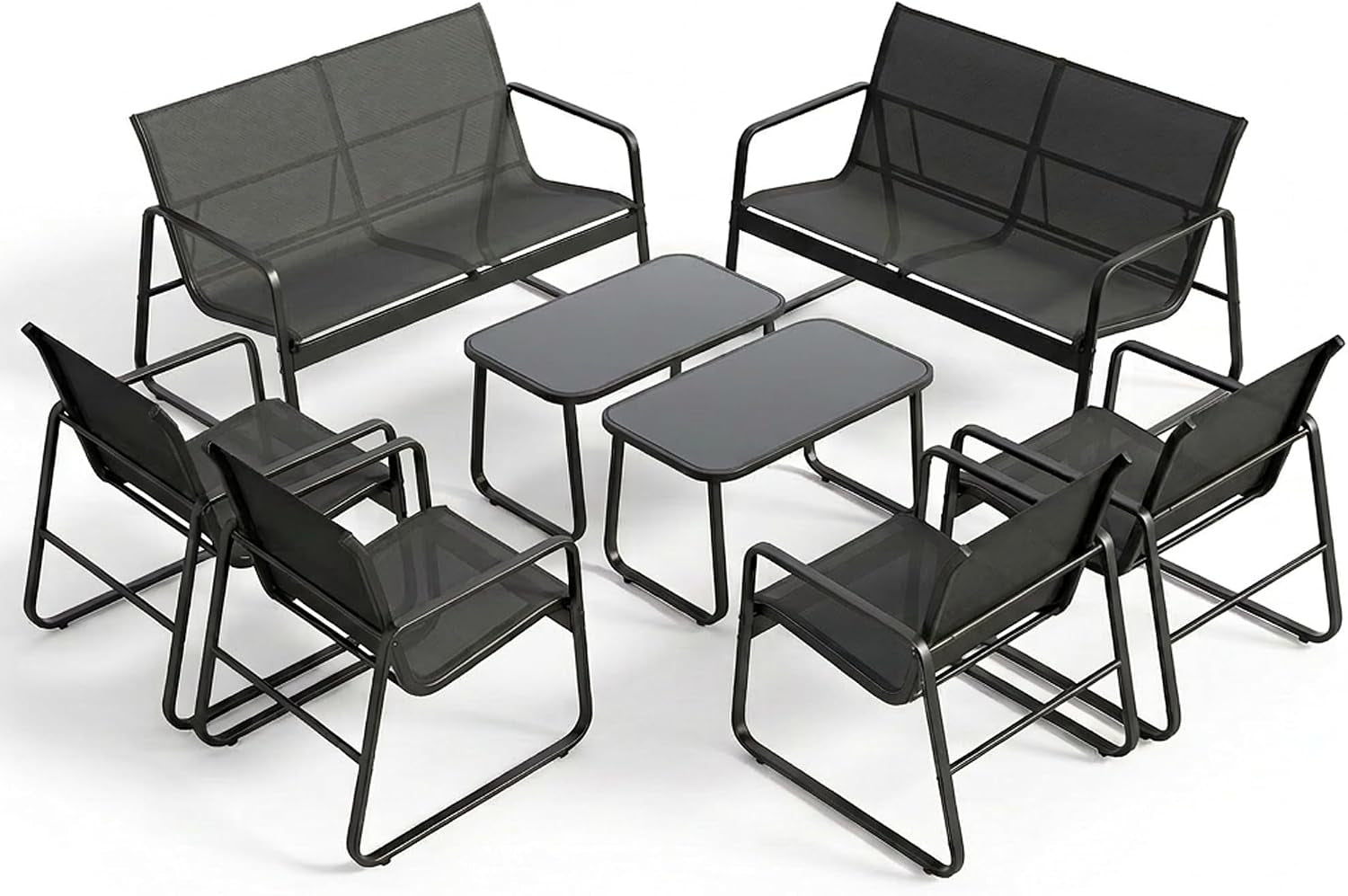 8-pieces-outdoor-patio-furniture-set-2-bench-loveseat-4-single-armchairs-2-tempered-glass-coffee-tables-metal-frame-patio-conversation-set-for-backyard-poolside-porch-black