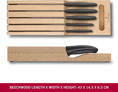 Victorinox Swiss Classic In-Drawer Holder & Knife Set - Includes Organizer and Bread, Santoku, Carving, Paring, Tomato, & Table Knives - 6-Piece Set2