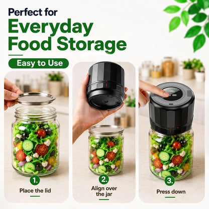 M11 Electric Mason Jar Vacuum Sealer Kit - with Wide and Regular Mouth Mason Lids, Jar Vacuum Sealer for Canning Jars, Vacuum Sealing Machine for Food Storage Black7