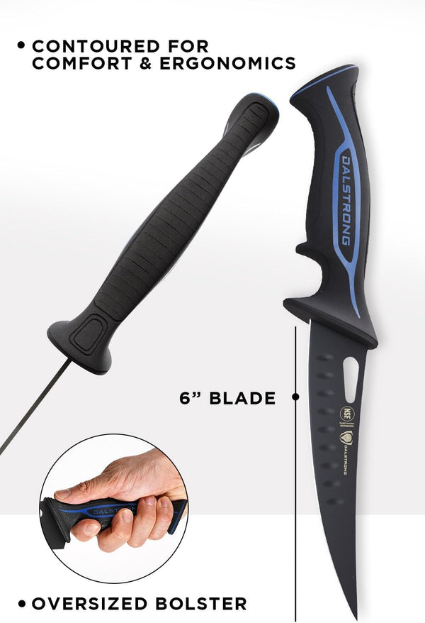 6" Curved Boning Knife - Night Shark Series4