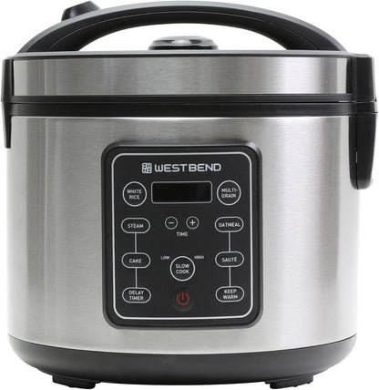 Rice & Grain Multi Cooker Programmable with 9 Preset Functions, Features Delay Start and Keep Warm Functions and Steam Basket, 20 Cups Cooked (10 Cups Uncooked), Stainless Steel6