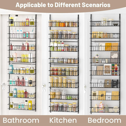8-Tier Pantry Door Organizer, Black4