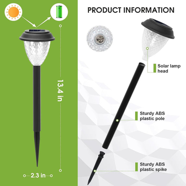 Solar Pathway Lights Outdoor, 10 Pack Solar Lights Outdoor Waterproof for Outside, Garden Decor for Yard, Patio, Landscape, Planter, Walkway, Driveway3