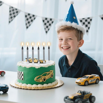 12Pcs Race Car Birthday Candles Cake Topper for Birthday Party Decorations3
