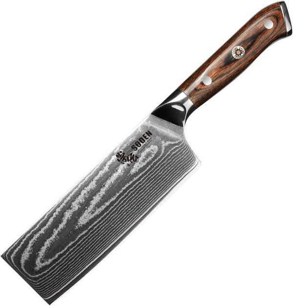 7" Meat Cleaver Knife VG-10 Damascus Steel2