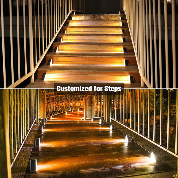Solar Stair Lights 6 Pack, Solar Step Lights Outdoor Waterproof3