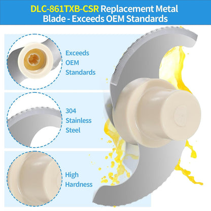 DLC-861TXB-CSR Chopping Blade Compatible with Cuisinart 11-Cup Processor | Stainless Steel Food Chopper Cutter for DLC-8 DFP-11 DLC-2011 Series Food Processor Replacement Blade6