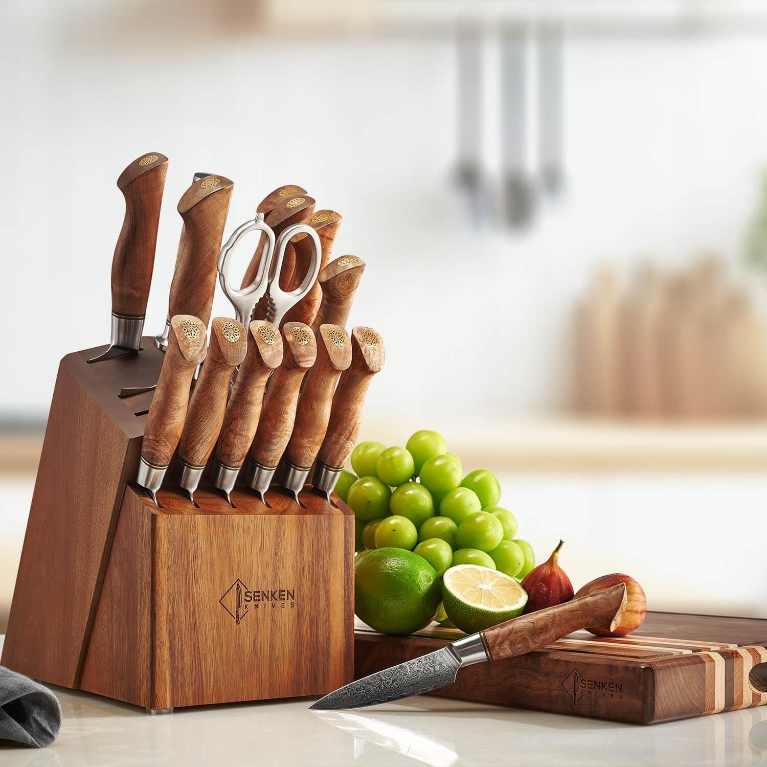 senken-16-piece-damascus-knife-block-set-the-dynasty-collection-japanese-vg10-damascus-steel-with-natural-sycamore-wood-handles-steak-knives-scissors-sharpening-rod-16-piece-knife-block-set