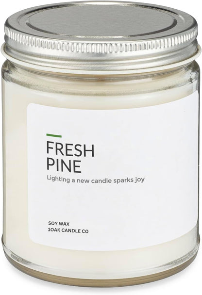 Soy Wax Candles (Fresh Pine) - Pine Candle - Soy Candles for Home Scented - Long Burning Premium - Hand-Poured (7Oz.)6