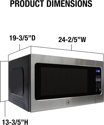 Microwave Oven Built-In 1200-Watts with 10 Power Levels Pre-Set Cooking Settings and Express Cook, Sensor and Speed Cooking and Silent Mode with Glass Turntable, 2.2 Cu.Ft., Metallic6