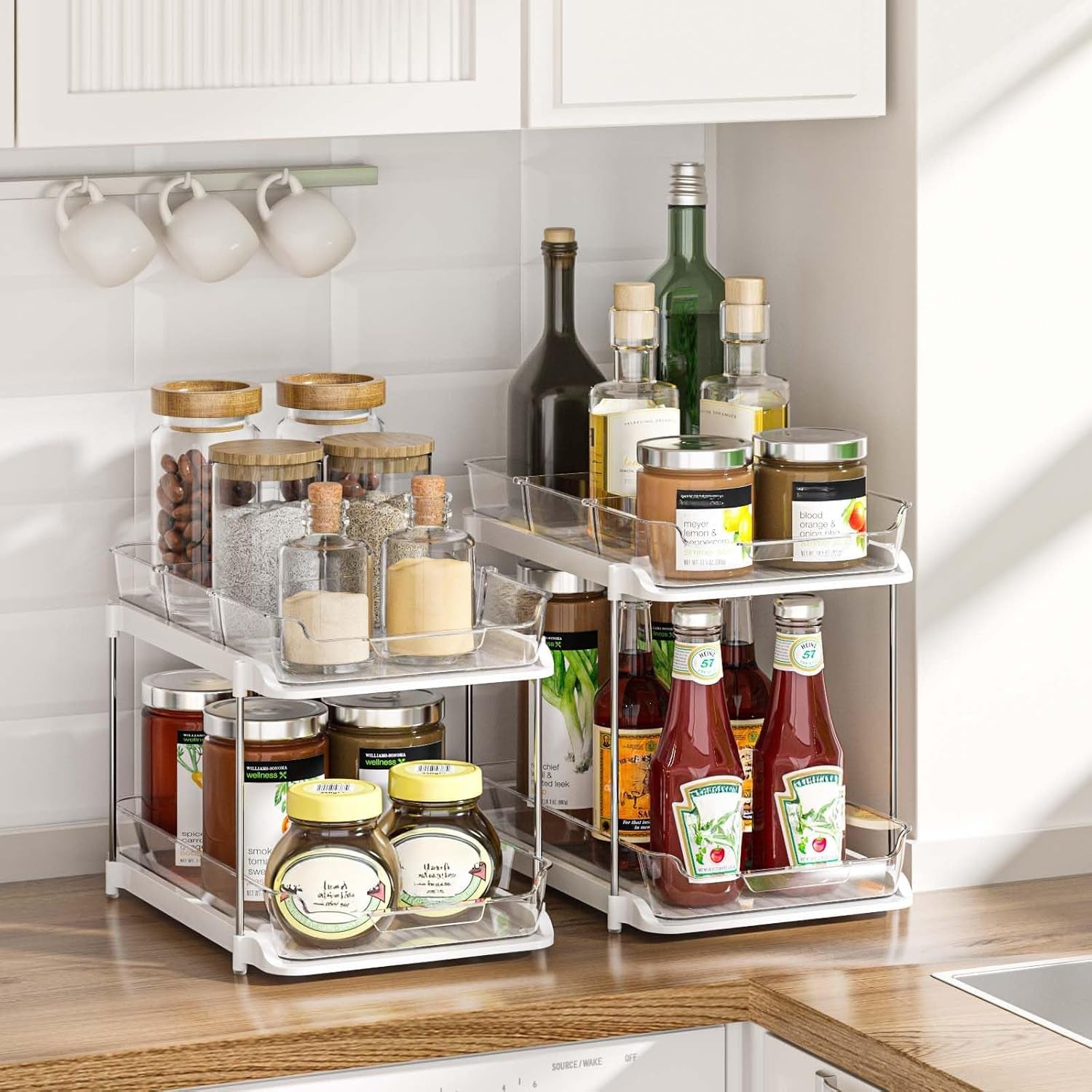 2-tier-multi-purpose-bathroom-under-sink-organizers-and-storage-stackable-kitchen-pantry-organization-pull-out-medicine-cabinet-organizer-with-movable-dividers-white-2-pack