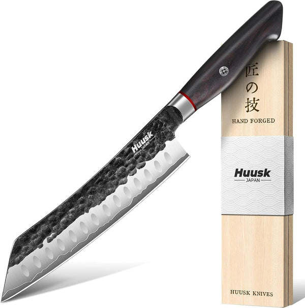 Santoku Chef Knife - Japan High Carbon Steel VG10 Core Ebony Grip 8"1
