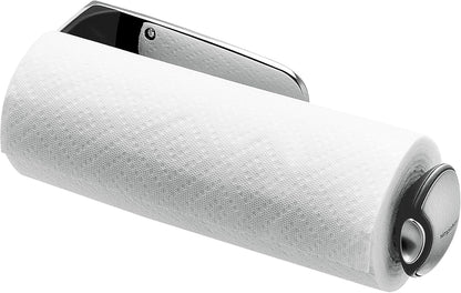 Simplehuman Wall Mount Paper Towel Holder, Under-Cabinet or Wall Mounted Rack, Horizontal or Vertical Install, One-Handed Tear with Tension Spring, Quick-Release Knob, Brushed Stainless Steel2