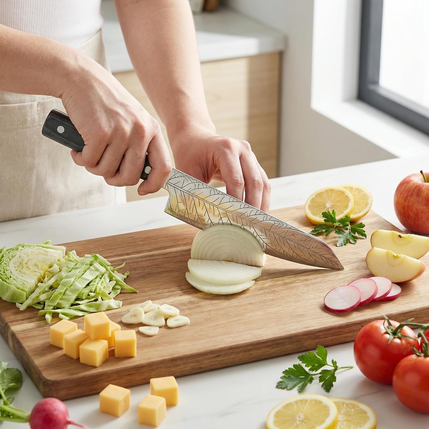8-inch-leaf-etched-chef-knife-allwin-houseware-deep-electro-etched-leaf-pattern-with-3d-air-pocket-design-premium-stainless-steel-blade-ergonomic-wood-handle-for-kitchen-cooking-gift-grey