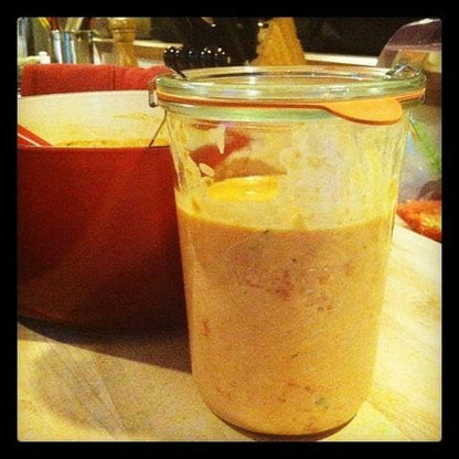 Weck Canning Jars 743 - Weck Mold Jar Made of Transparent Glass - Eco-Friendly - Food Storage Container with Lid Airtight - 3/4 Liter Tall 1 Jar with Lid and Rubber Gasket7