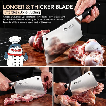 7.5 Inch Meat Cleaver with German Military Grade Composite Steel3