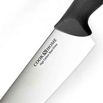 Professional 8 Inch Chef'S Knife Multi-Purpose, Straight Edge High Carbon Stainless Steel Sharp Kitchen Knife, Ergonomic Handle, Black7