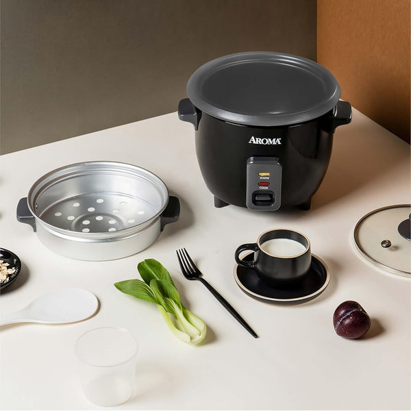 Housewares ARC-363-1NGB 3 Uncooked/6 Cups Cooked Rice Cooker, Steamer, Multicooker, 2-6 Cups, Black8