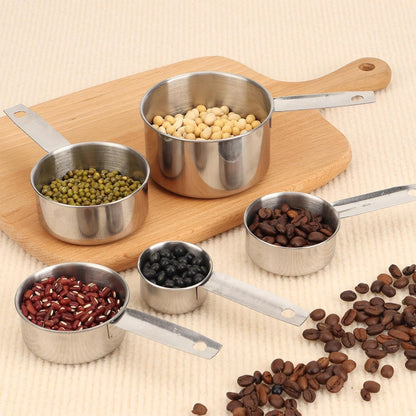 1/8 Cup Stainless Steel Measuring Cup, 30 Ml Cooking Measure Scoop, 1 Oz Measure Cup Tablespoon with Handle for Dry and Wet Food, Metal Coffee Scoop for Cooking Drinking Baking6